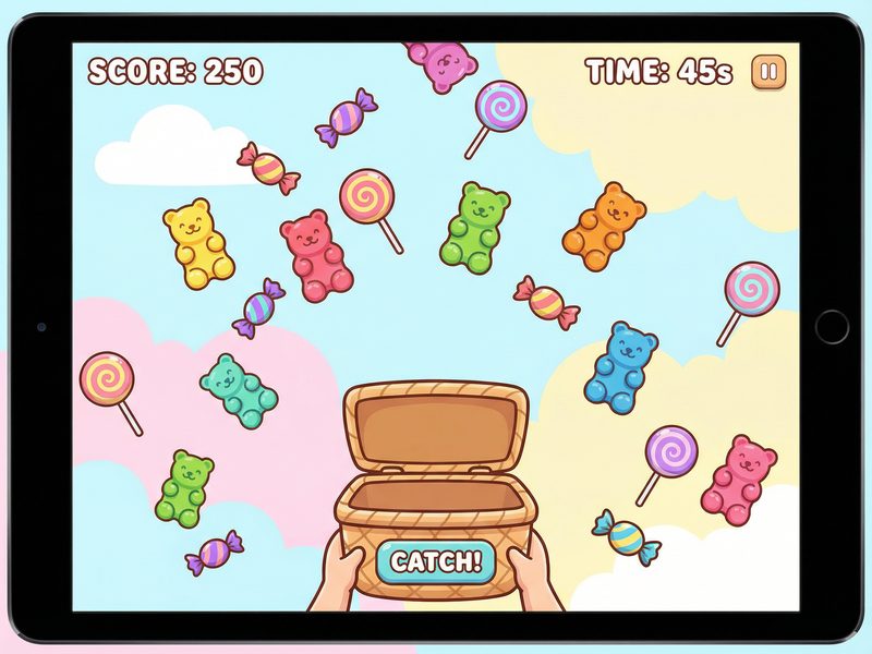 Şeker yakalama oyunu - Eğlenceli casual oyun